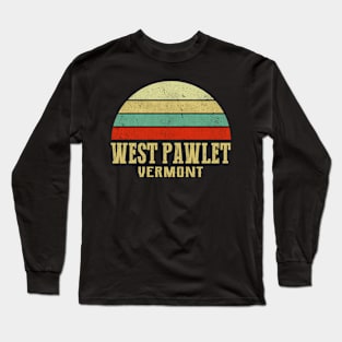 WEST PAWLET VERMONT Vintage Retro Sunset Long Sleeve T-Shirt